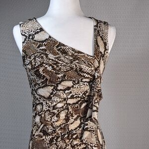 Snakeskin Print Midi Dress NWOT
